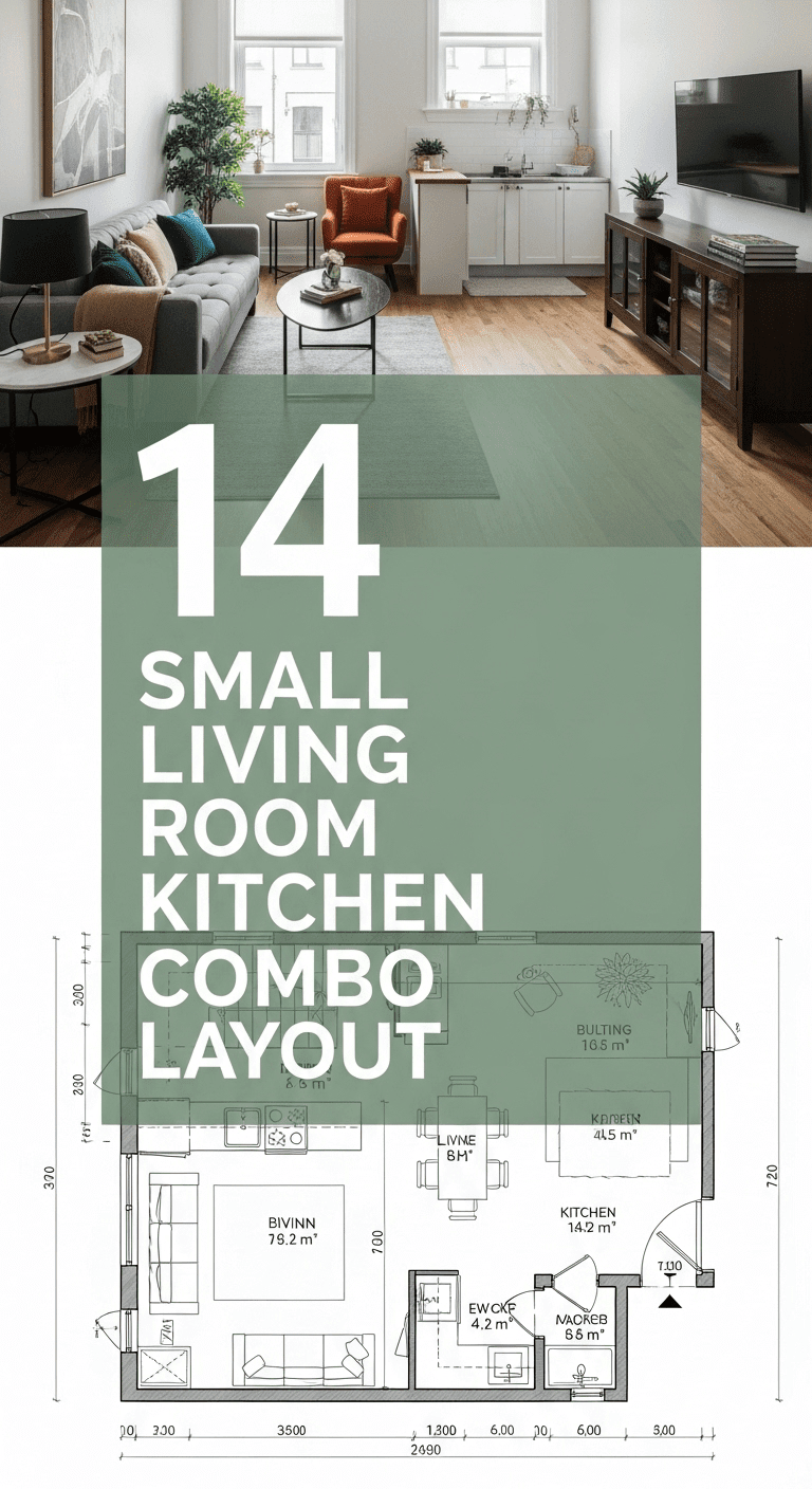 14 Small Living Room Kitchen Combo Layout