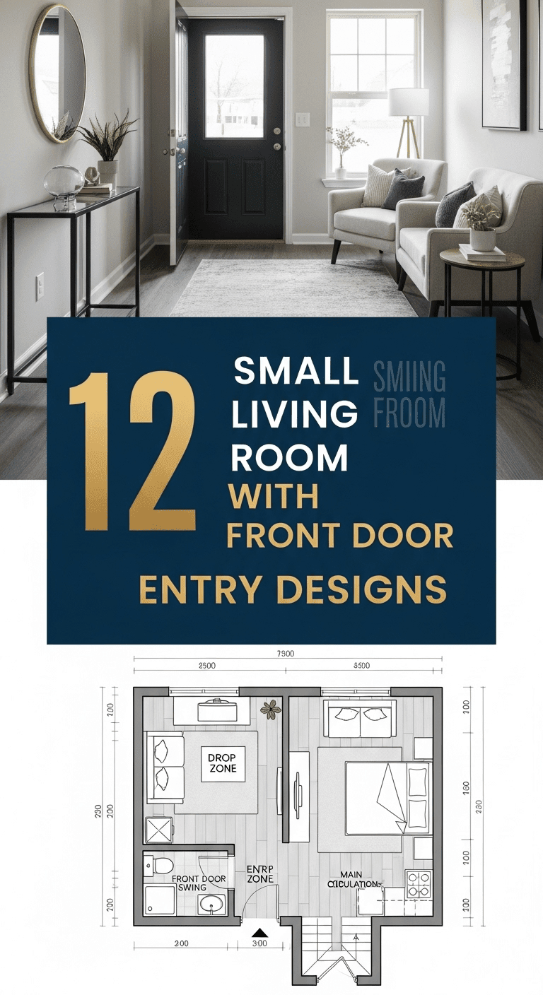12 Small Living Room with Front Door Entry Designs