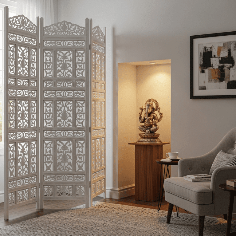 16 Small pooja room in living room ideas