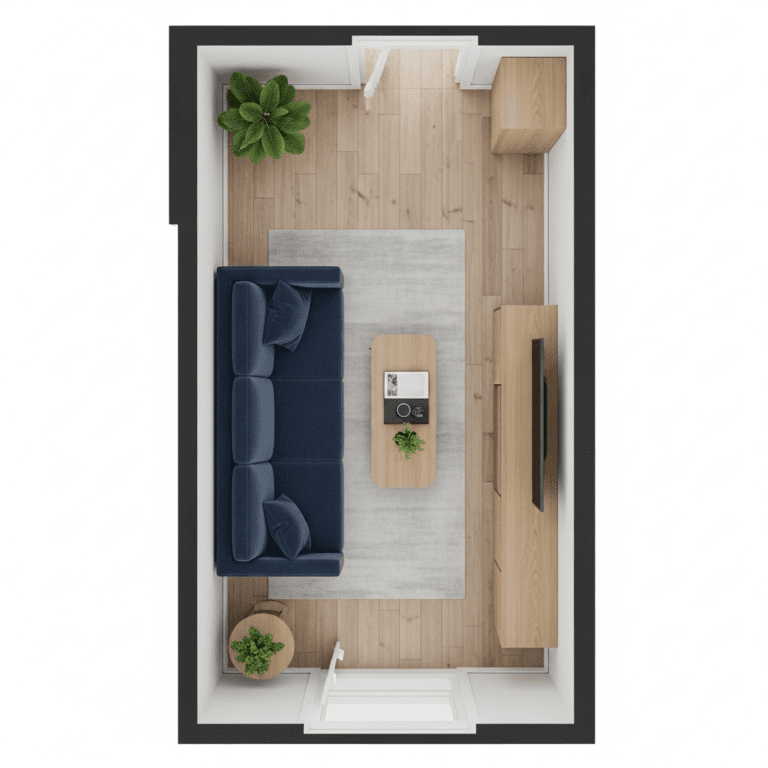 14 Small rectangular living room layouts