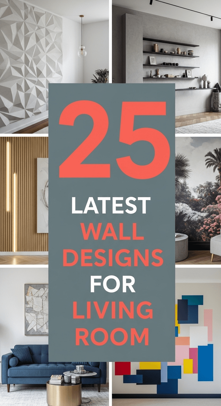 25 Latest Wall Designs for Living Room