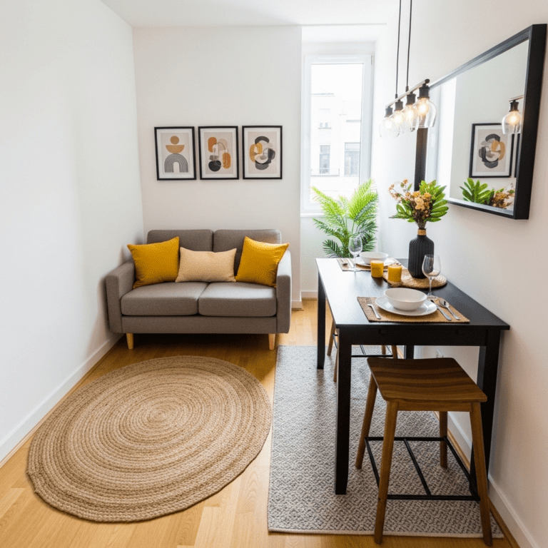 9 Small space living and dining room combo