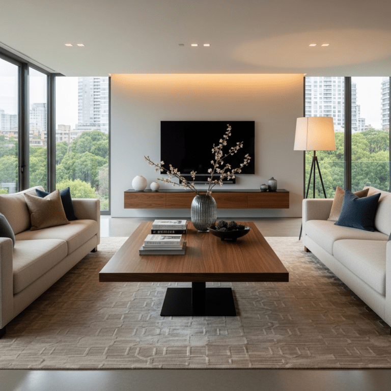 Living room center table decoration