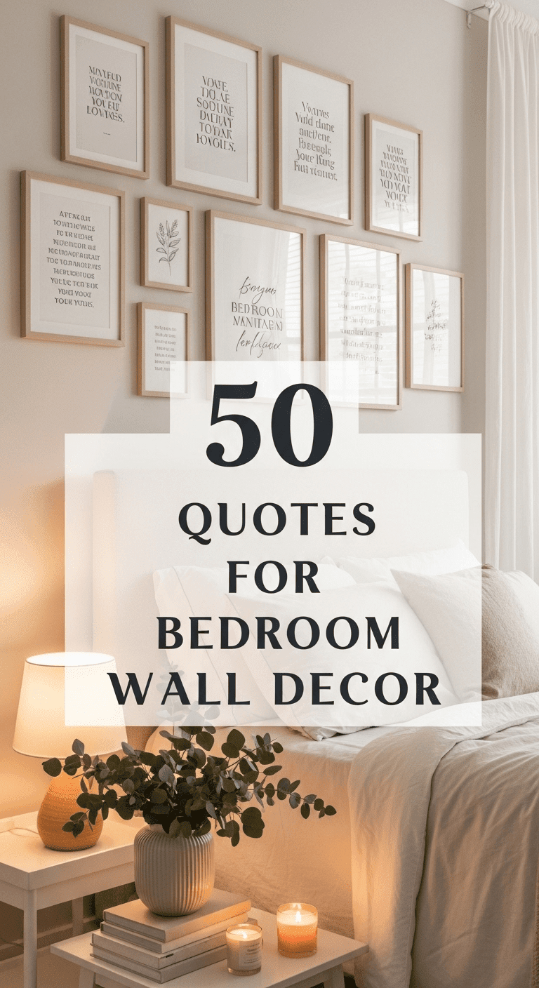 Bedroom wall decor quotes: 50 ways to define your private retreat