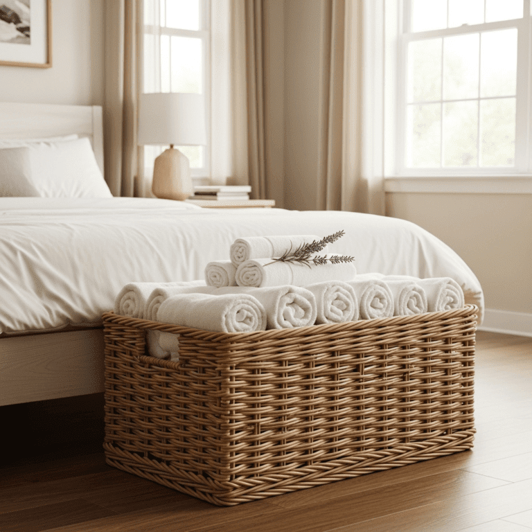 Guest bedroom basket ideas: 9 ways to organize with texture