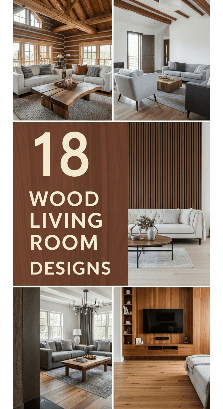 18 Wood Living Room Designs: The Timeless Warmth of Natural Timber
