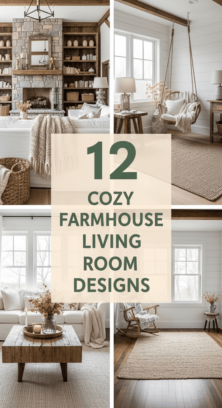 12 Cozy Farmhouse Living Room Designs: Warmth, Texture, and Tradition