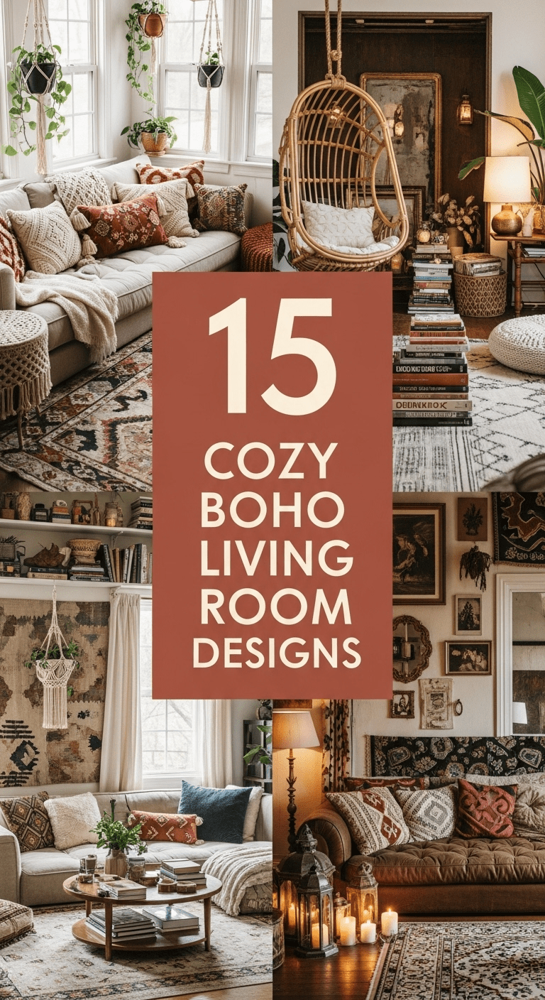 15 Cozy Boho Living Room Designs: Textured, Eclectic, and Free-Spirited