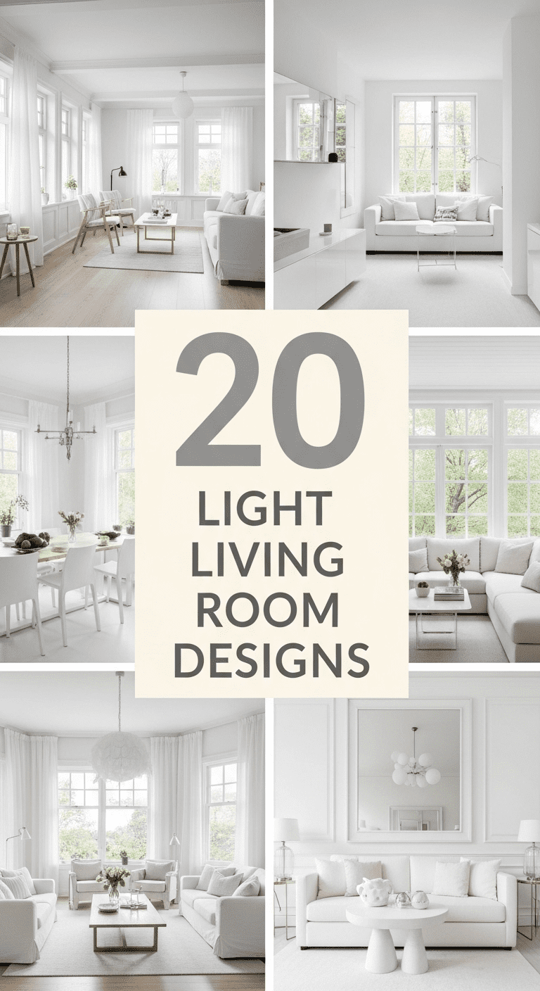 20 Light Living Room Designs: Bright, Airy, and Expansive