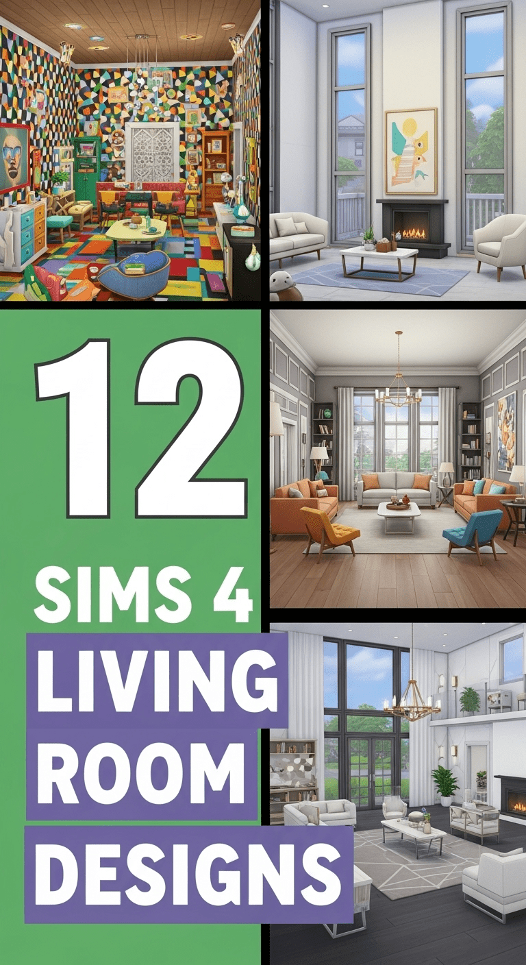 12 Sims 4 Living Room Designs: Pixel-Perfect Inspiration