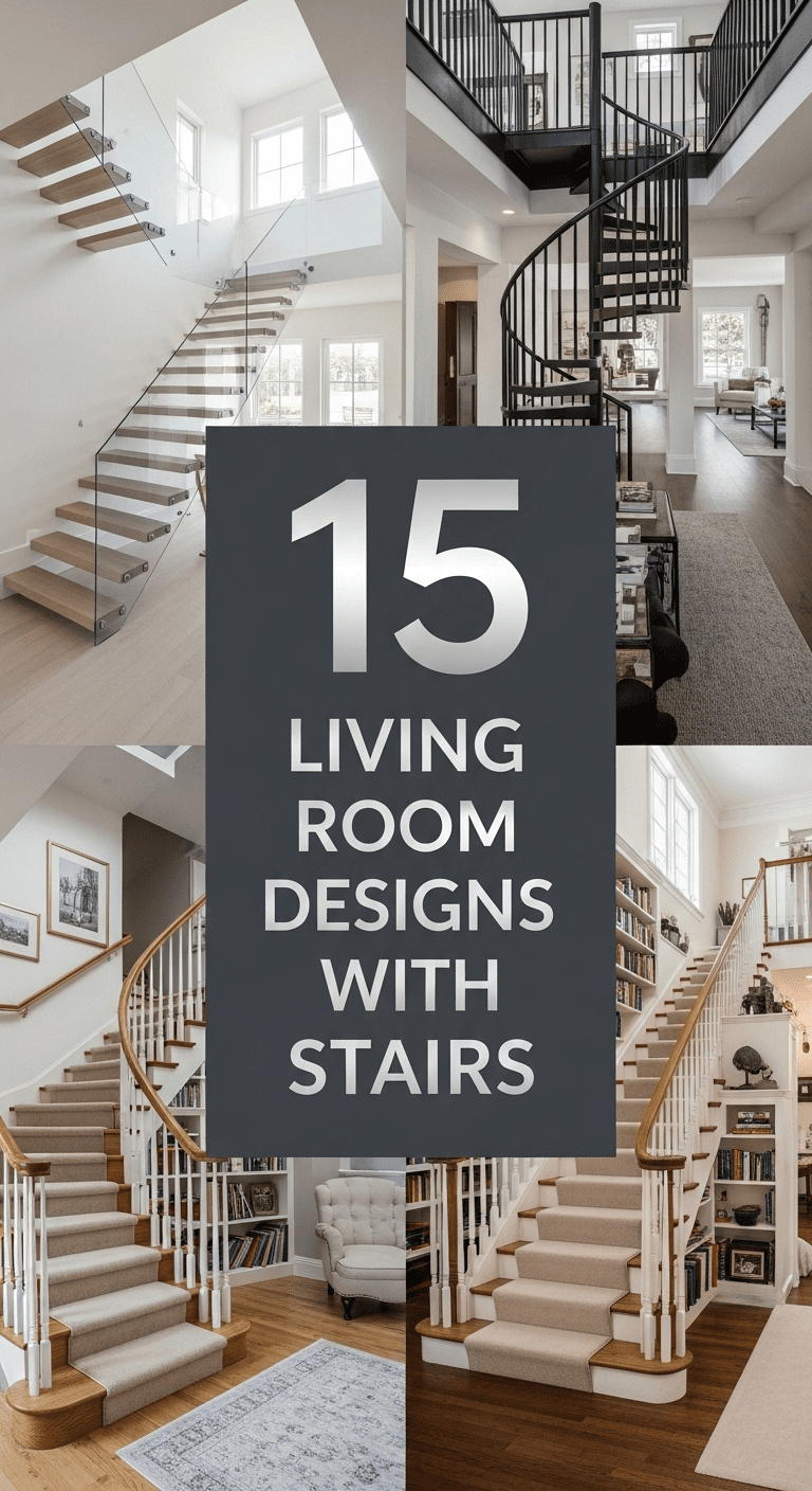 15 Living Room Designs with Stairs: Seamless Vertical Integration