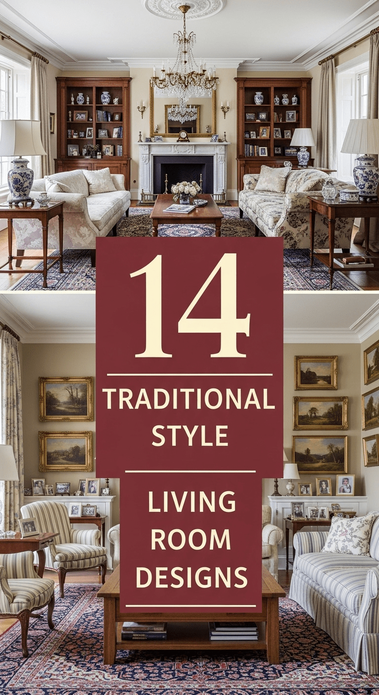 14 Traditional Style Living Room Designs: Timeless Elegance and Comfort