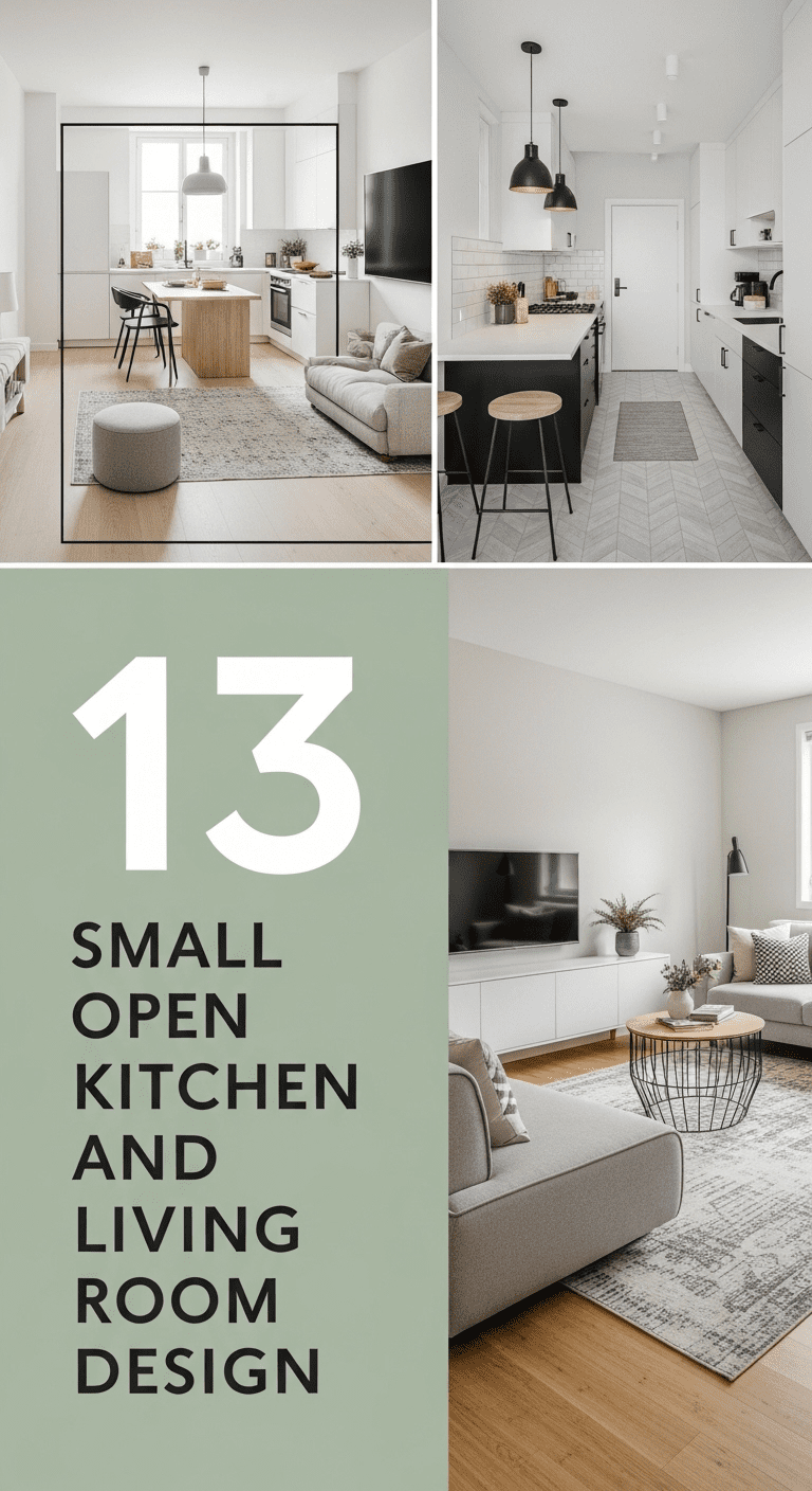 13 Small Open Kitchen and Living Room Design