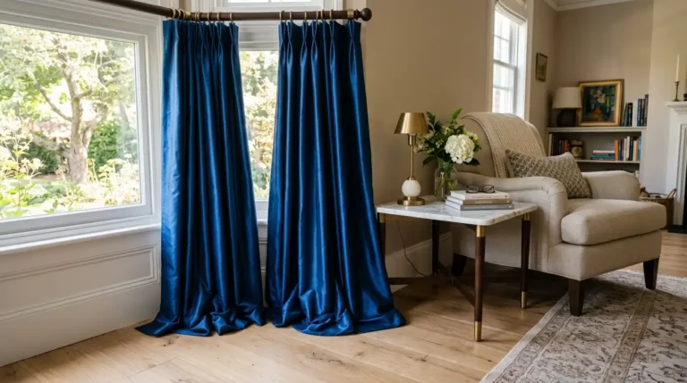 Living room blue curtains ideas: 9 ways to master the spectrum of serenity.