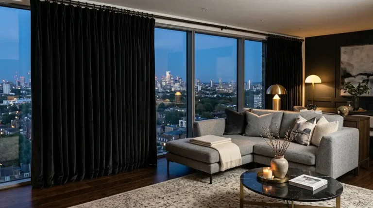 Living room black curtains ideas: 9 ways to anchor your space with bold, architectural drama.