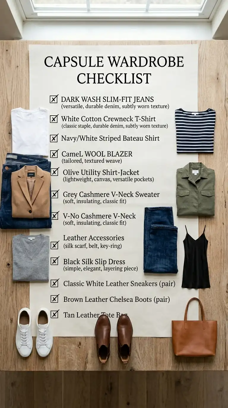 12 Capsule Wardrobe Checklist