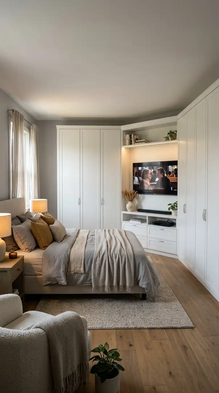 15 Wardrobe with TV Unit Designs