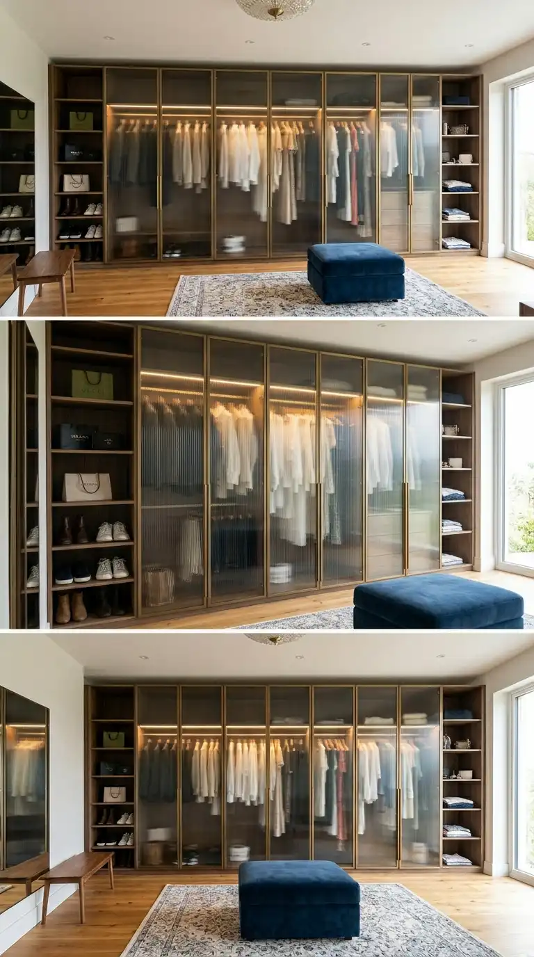 12 Fluted Glass Wardrobe Designs