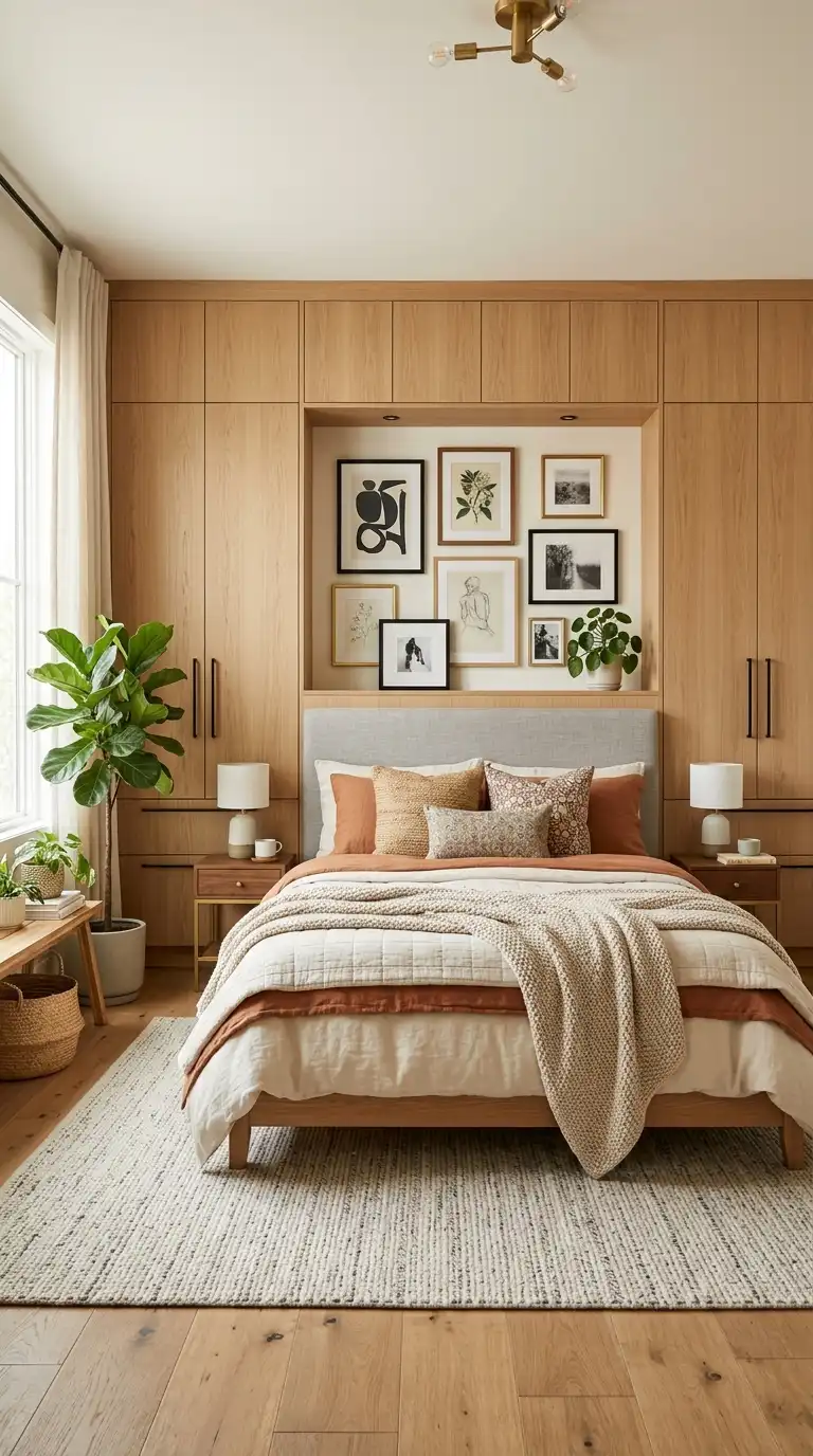 12 Wardrobe Behind Bed Designs