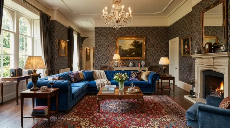 9 Blue maximalist living room ideas