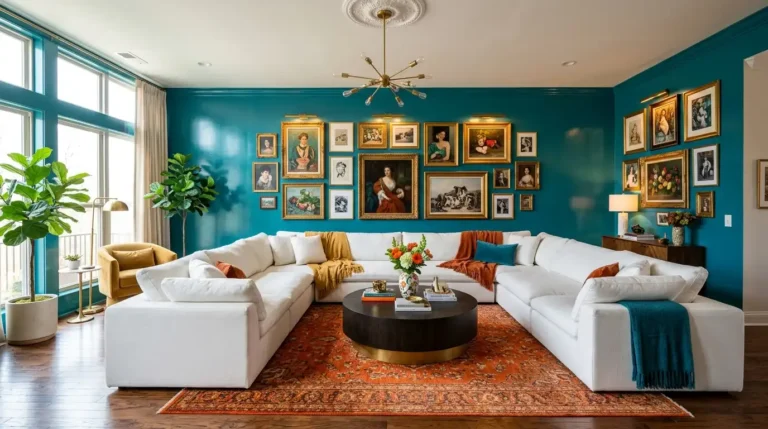 9 Maximalist living room white couch ideas