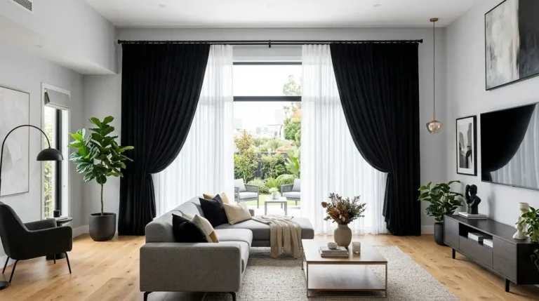 12 living room double curtains ideas
