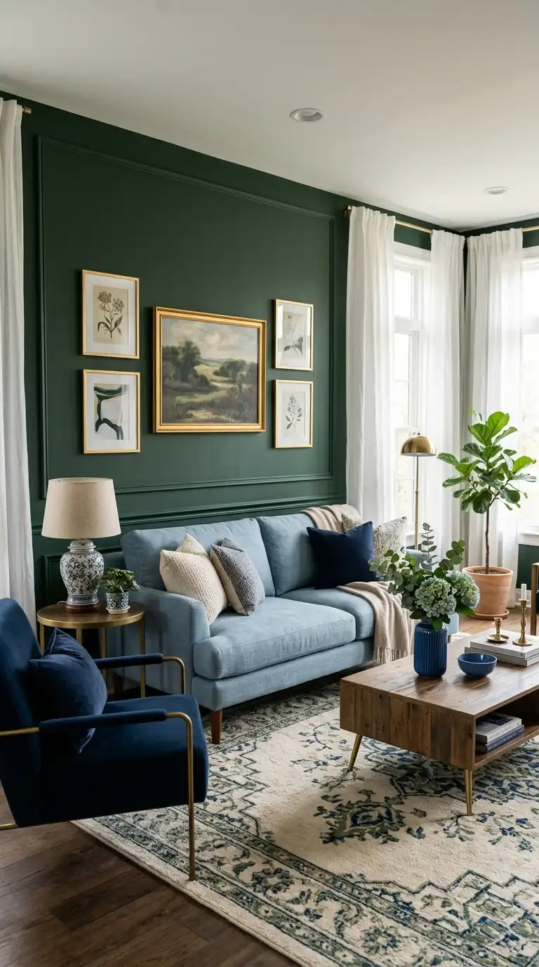 Blue and Green Living Room Ideas