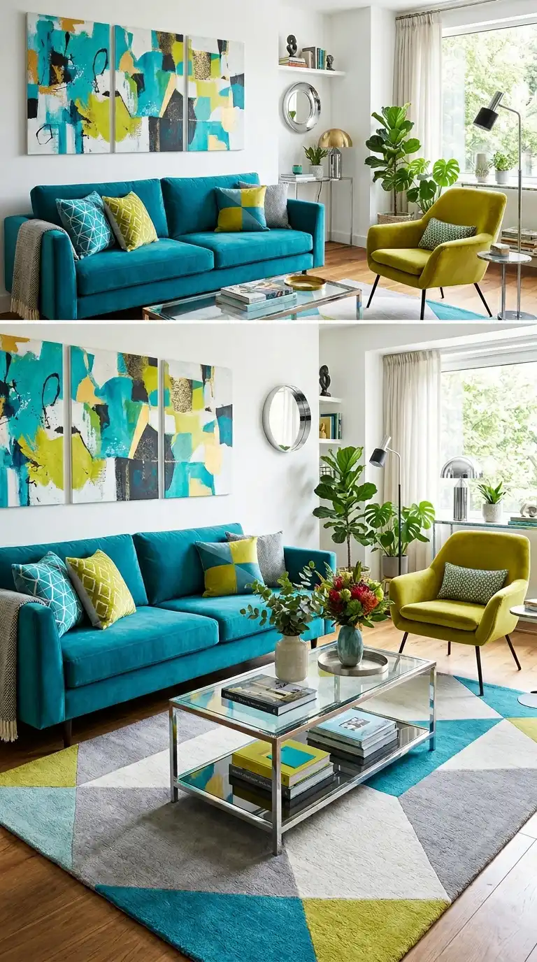 Blue and Green Living Room Ideas
