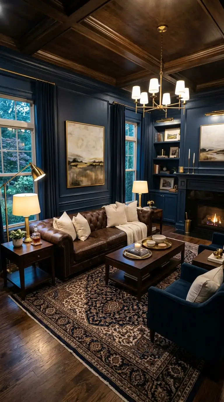 12 Brown and Blue Living Room Ideas
