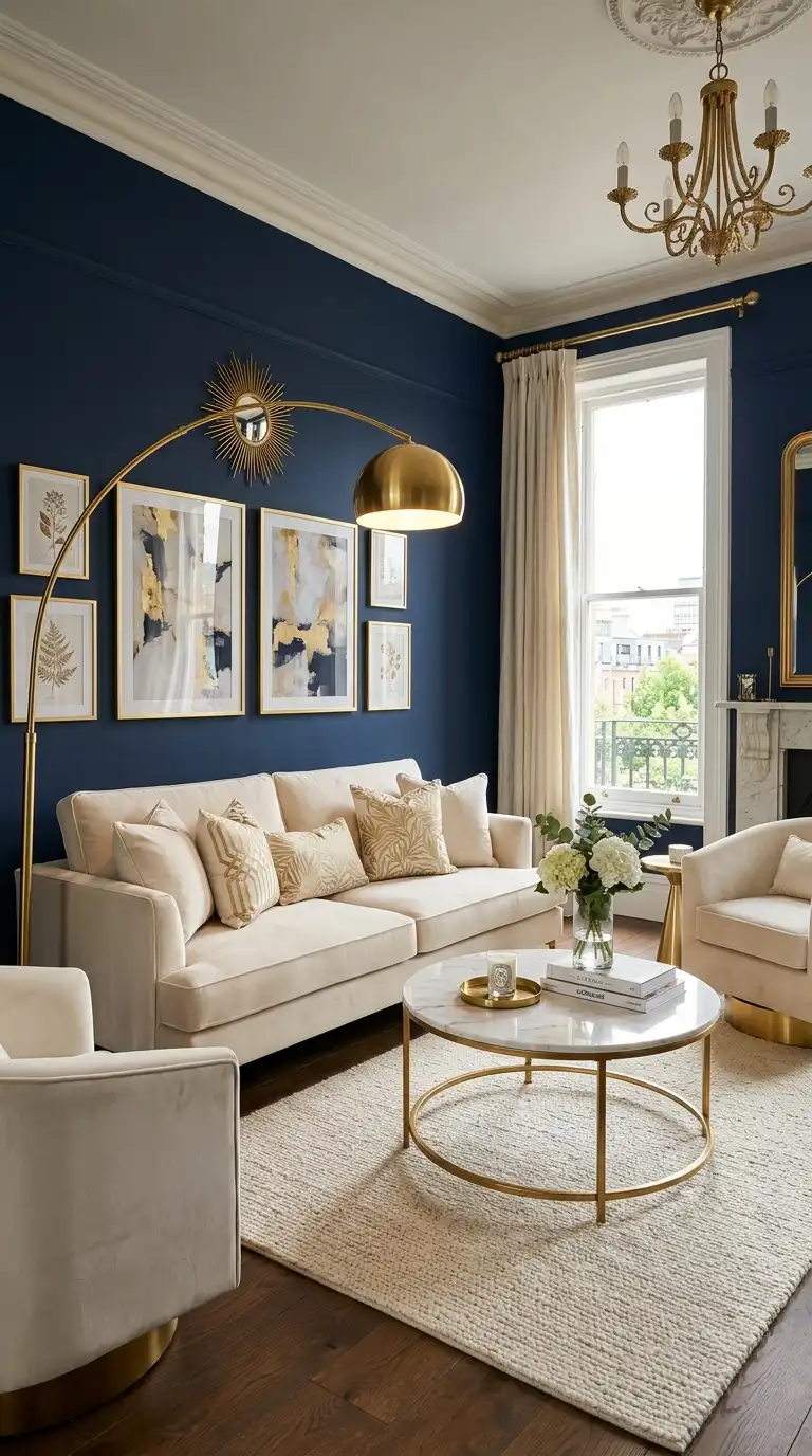 12 Blue and Cream Living Room Ideas