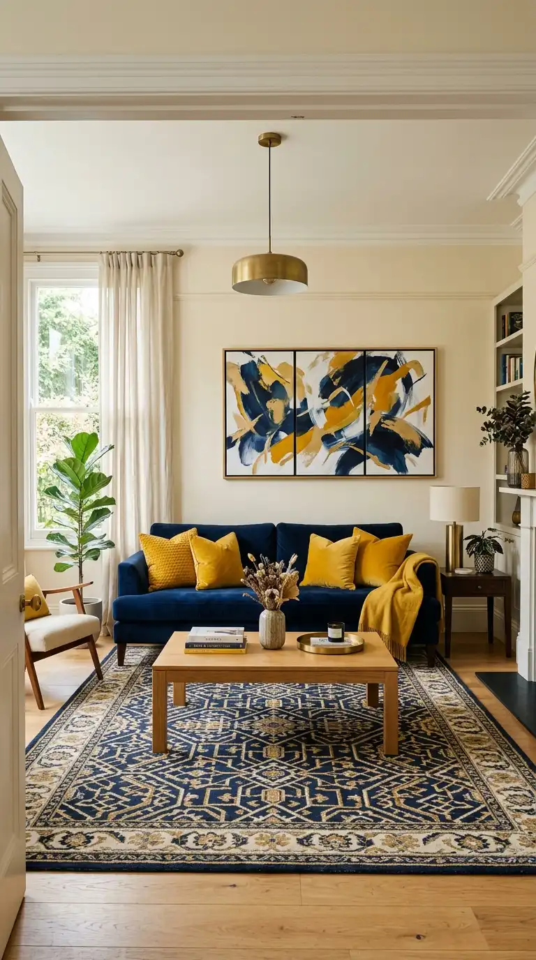 12 Blue and Yellow Living Room Ideas: Sunny Combinations for Vibrant Spaces