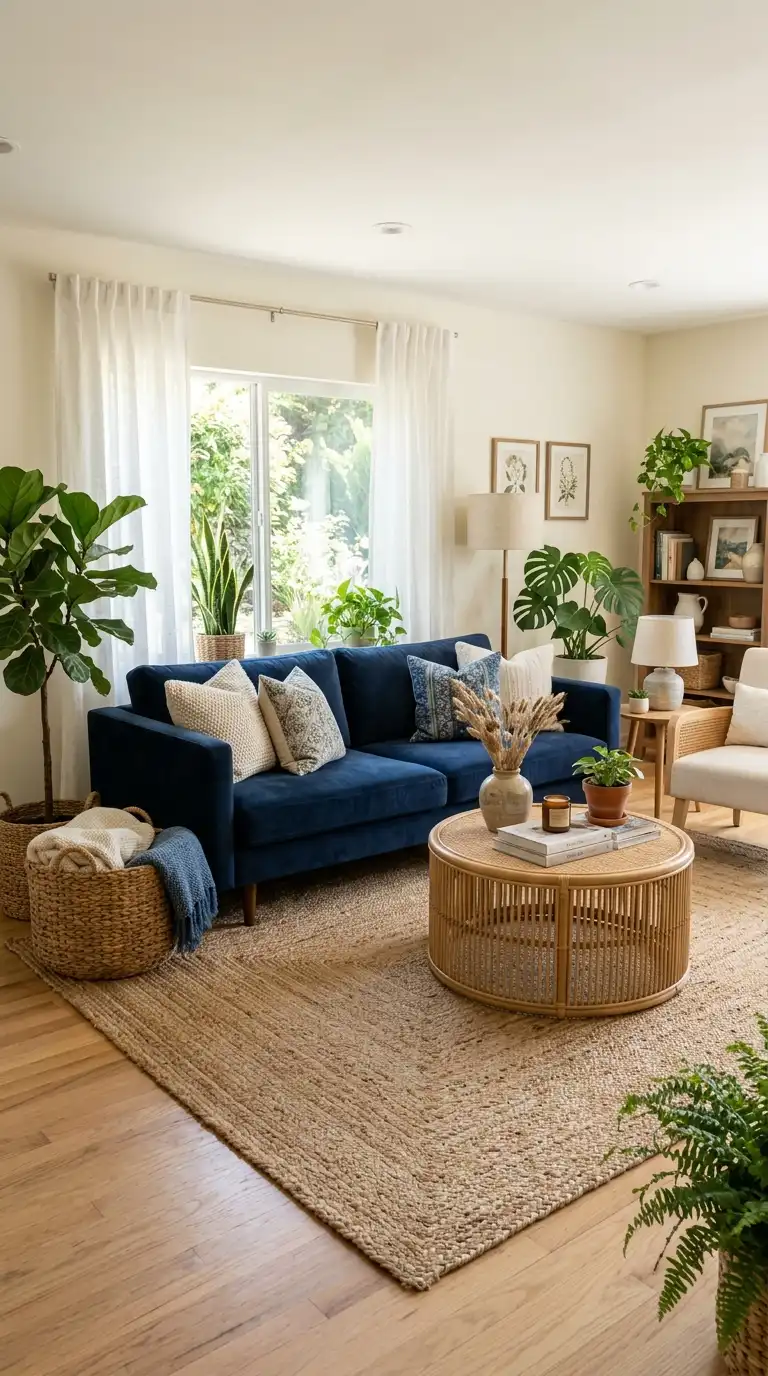 12 Blue Velvet Sofa Living Room Ideas