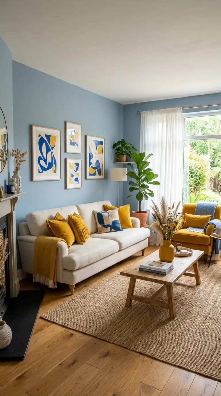 12 Blue Walls Living Room Ideas