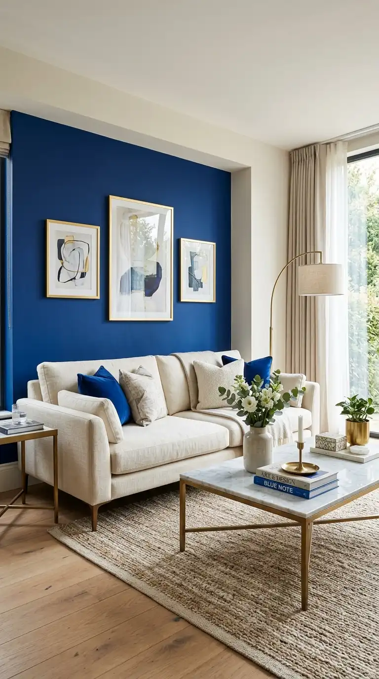 12 Royal Blue Living Room Decor Ideas