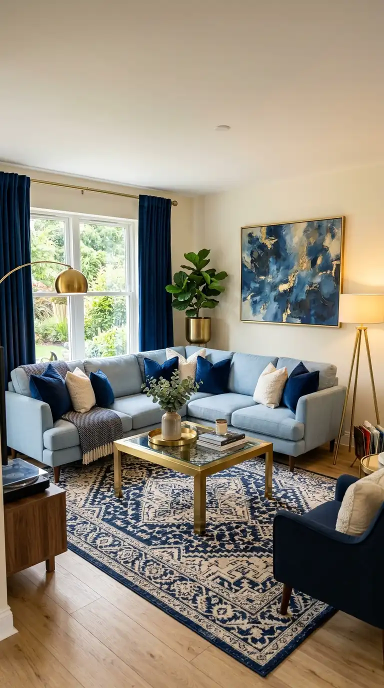 12 Blue Sectional Living Room Ideas