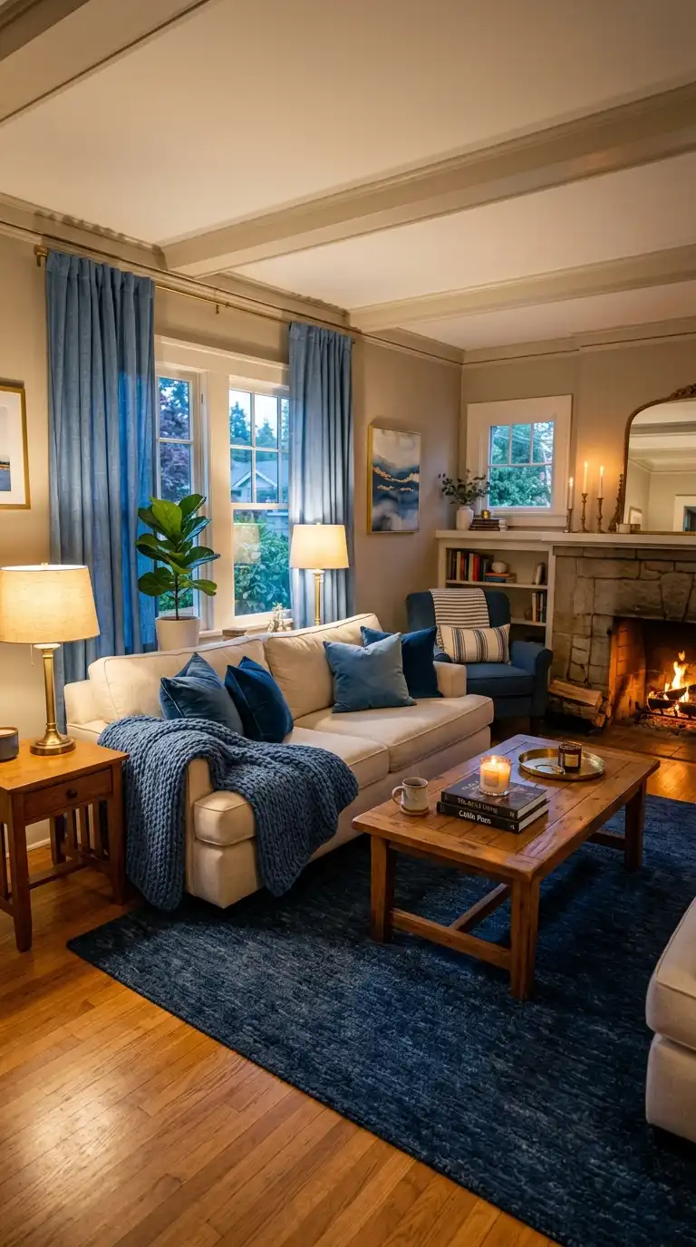12 Cozy Blue Living Room Ideas