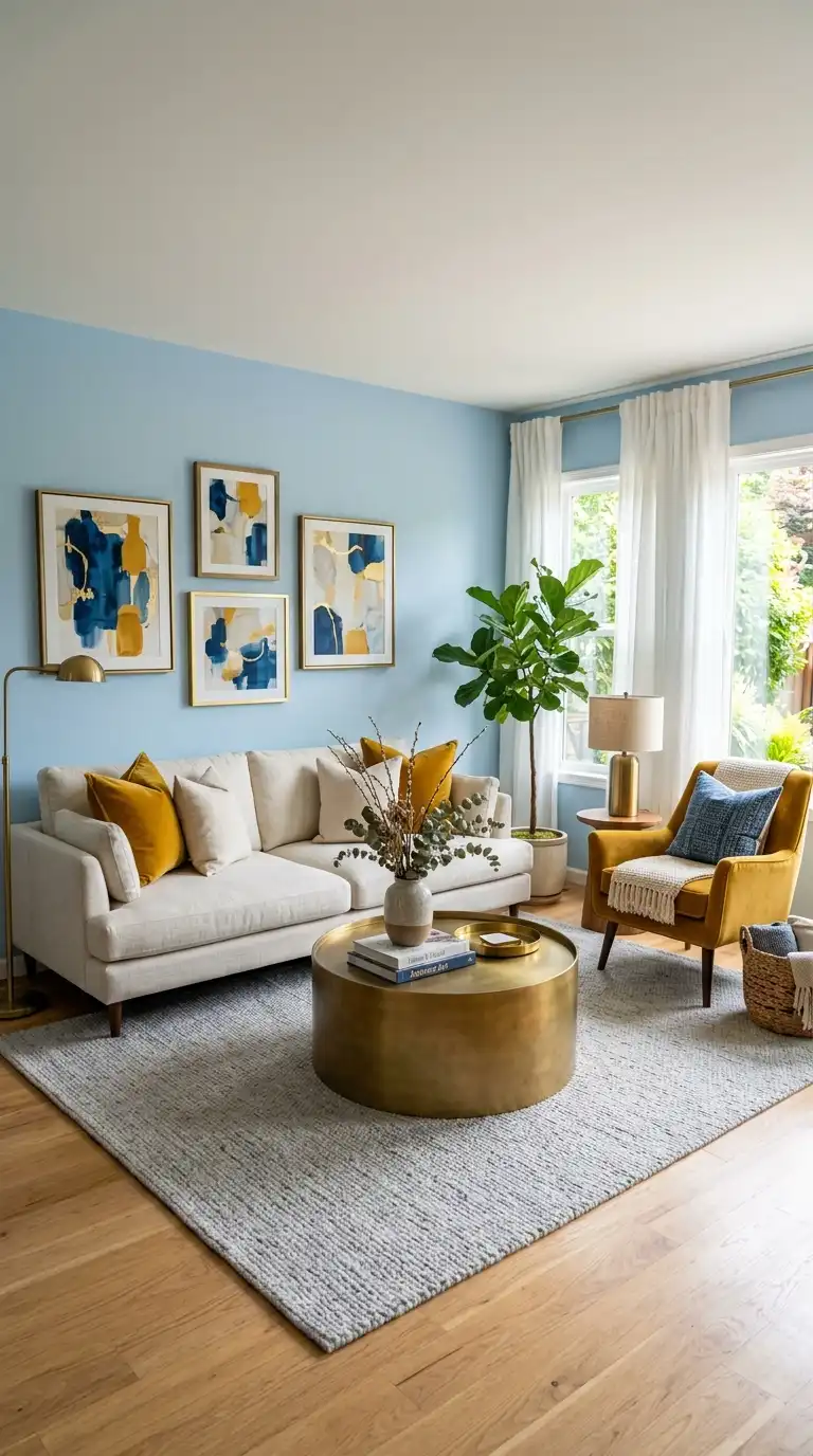 12 Baby Blue Living Room Ideas