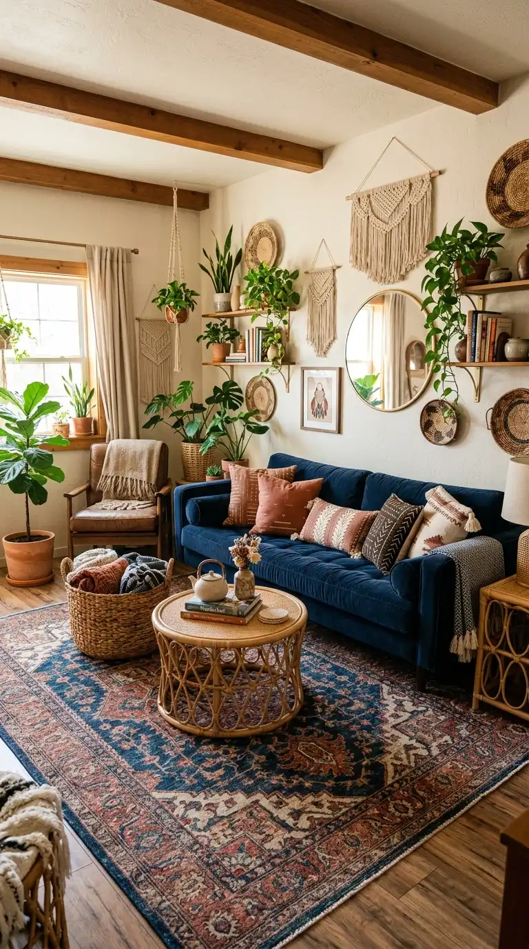12 Blue and Terracotta Living Room Ideas