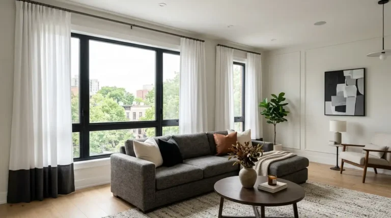 Curtains designs for living room: 16 ways to frame your space with bespoke architectural elegance.