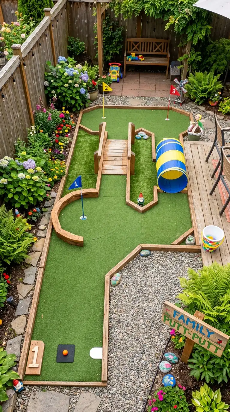 14 Artificial Grass Backyard Designs